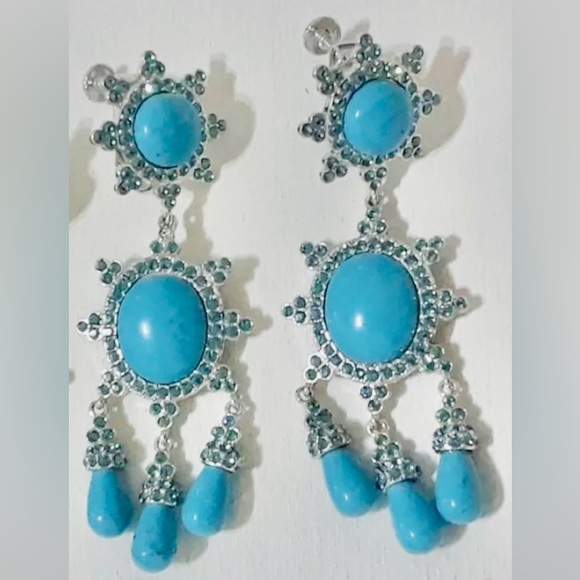 Joan Rivers VINTAGE/New dangle earrings clip+screw on - Picture 4 of 13